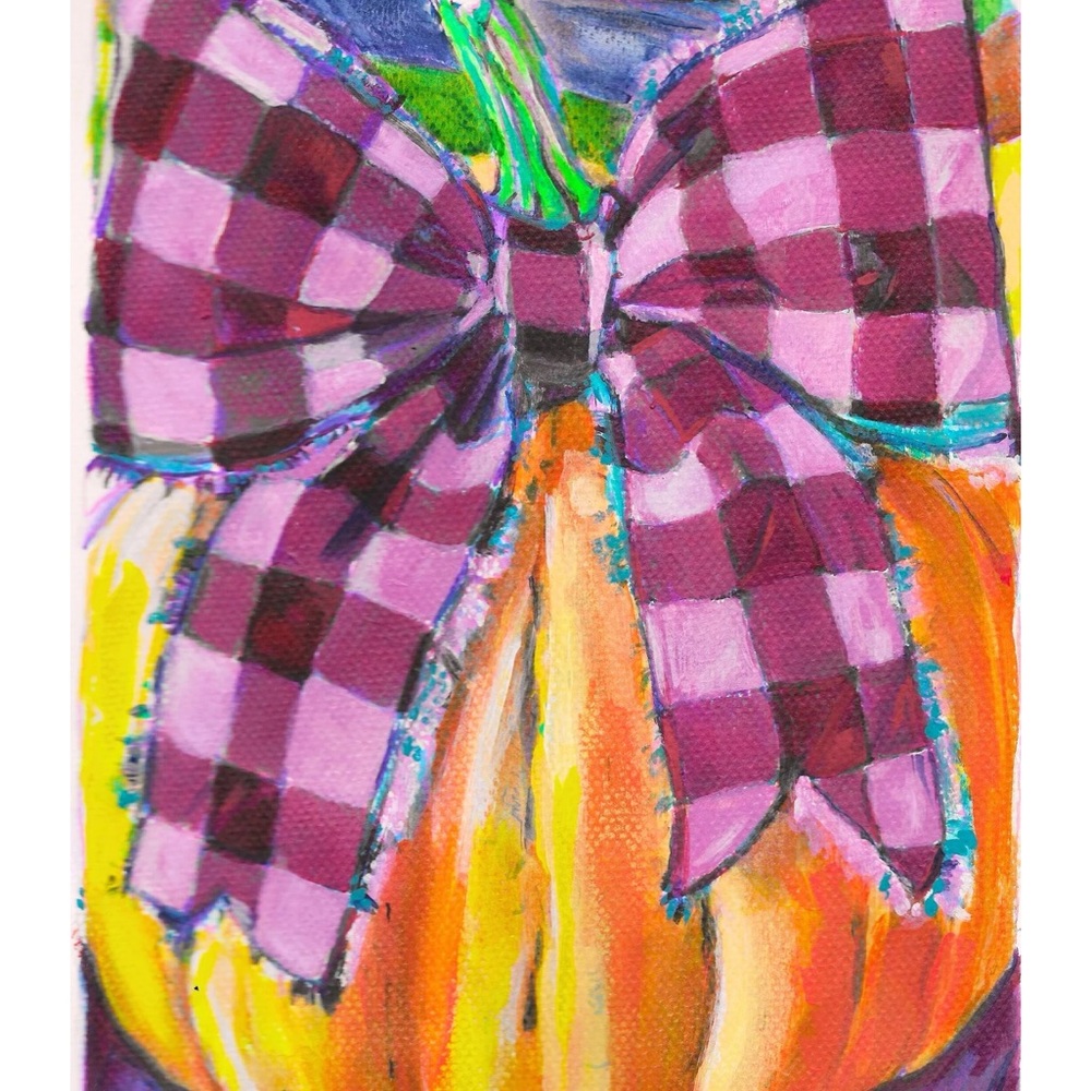 Hand painted pumpkin picture